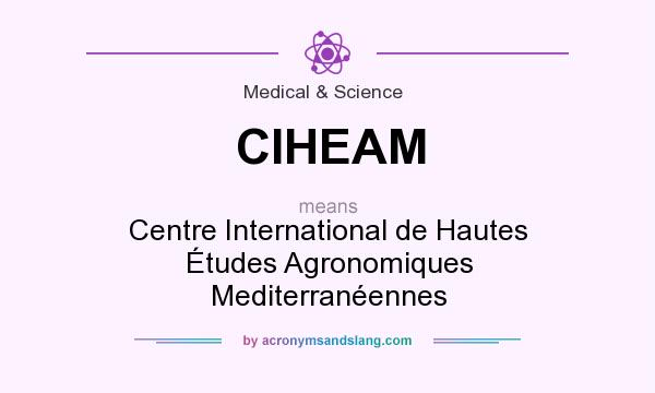 What does CIHEAM mean? It stands for Centre International de Hautes Études Agronomiques Mediterranéennes