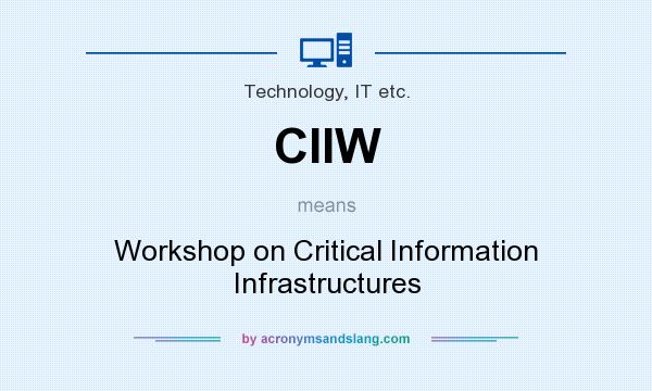 What does CIIW mean? It stands for Workshop on Critical Information Infrastructures