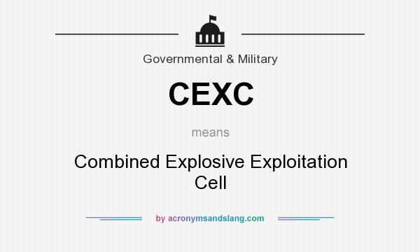 What does CEXC mean? It stands for Combined Explosive Exploitation Cell