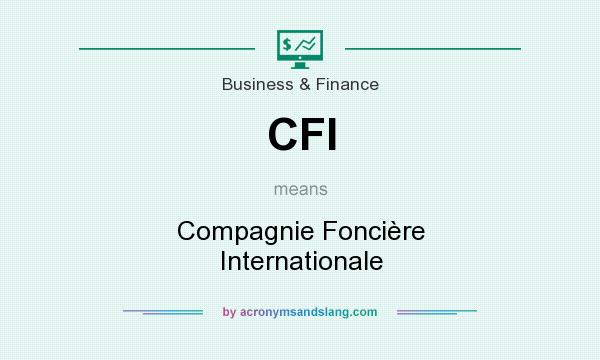 What does CFI mean? It stands for Compagnie Foncière Internationale
