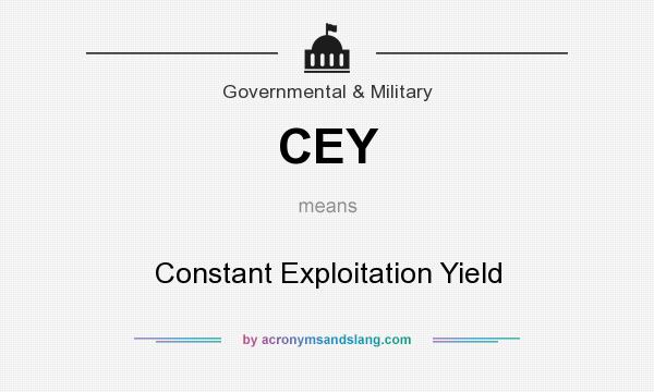 What does CEY mean? It stands for Constant Exploitation Yield