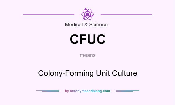 What does CFUC mean? It stands for Colony-Forming Unit Culture
