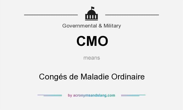 What does CMO mean? It stands for Congés de Maladie Ordinaire