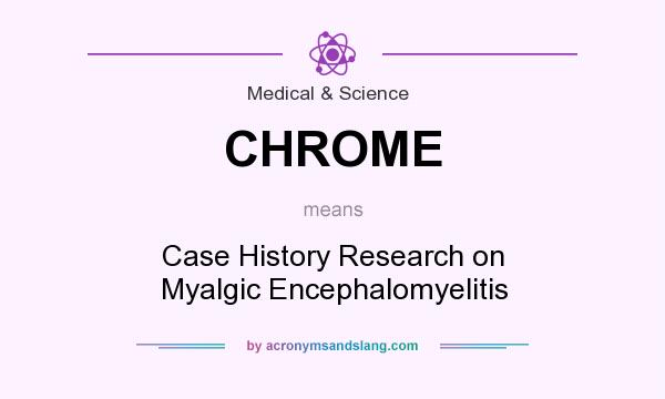 What does CHROME mean? It stands for Case History Research on Myalgic Encephalomyelitis