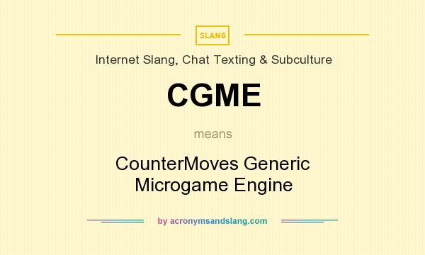 What does CGME mean? It stands for CounterMoves Generic Microgame Engine