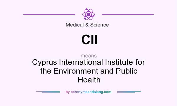 What does CII mean? It stands for Cyprus International Institute for the Environment and Public Health