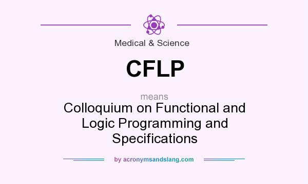 What does CFLP mean? It stands for Colloquium on Functional and Logic Programming and Specifications