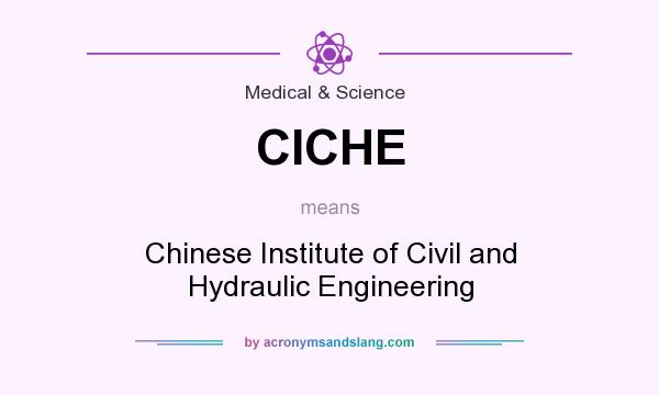 What does CICHE mean? It stands for Chinese Institute of Civil and Hydraulic Engineering