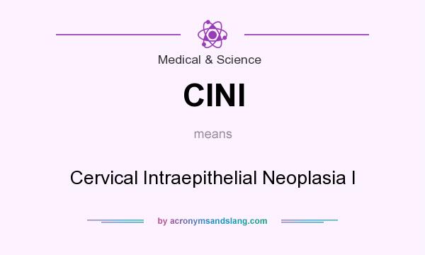 What does CINI mean? It stands for Cervical Intraepithelial Neoplasia I