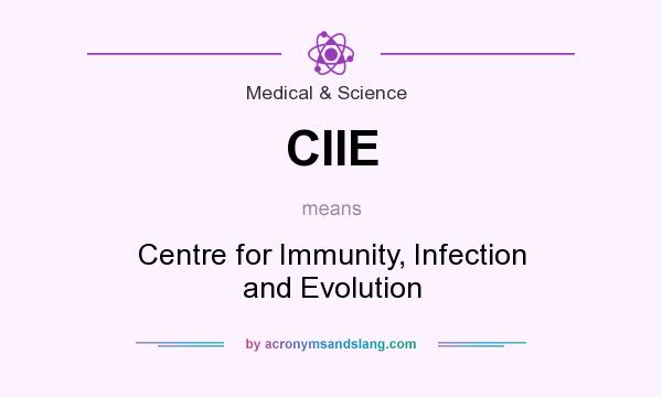 What does CIIE mean? It stands for Centre for Immunity, Infection and Evolution