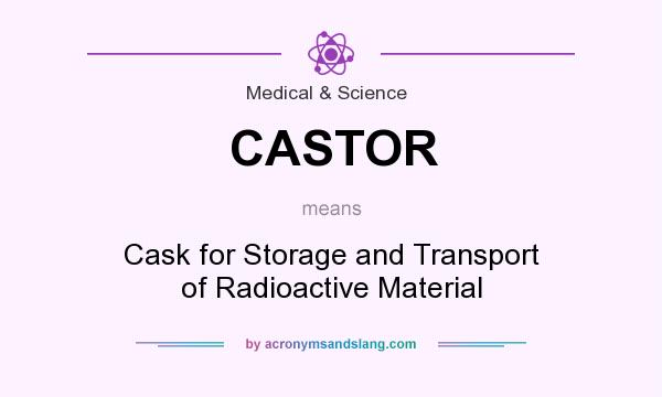 What does CASTOR mean? It stands for Cask for Storage and Transport of Radioactive Material