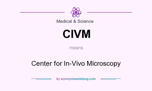 What does CIVM mean? It stands for Center for In-Vivo Microscopy