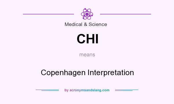 What does CHI mean? It stands for Copenhagen Interpretation