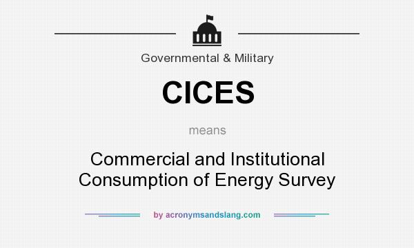 What does CICES mean? It stands for Commercial and Institutional Consumption of Energy Survey