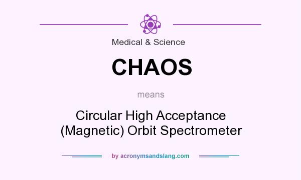 What does CHAOS mean? It stands for Circular High Acceptance (Magnetic) Orbit Spectrometer