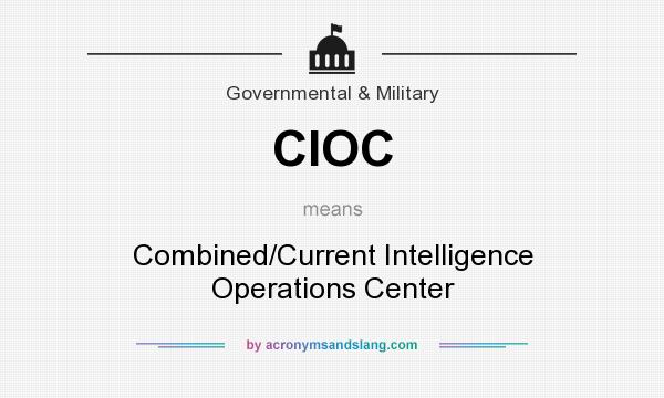 What does CIOC mean? It stands for Combined/Current Intelligence Operations Center