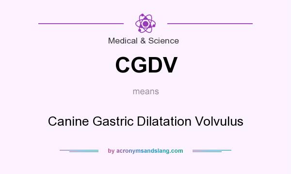 What does CGDV mean? It stands for Canine Gastric Dilatation Volvulus