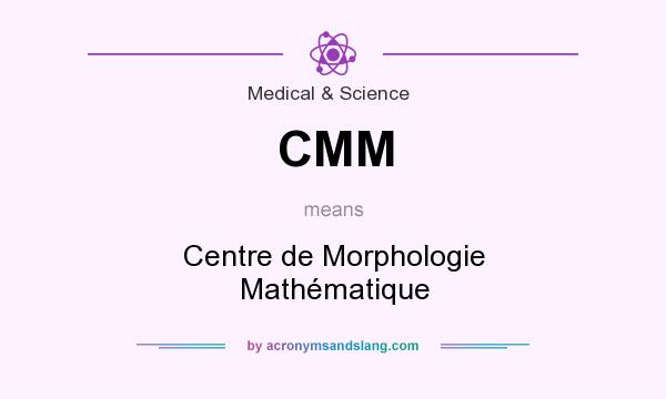 What does CMM mean? It stands for Centre de Morphologie Mathématique