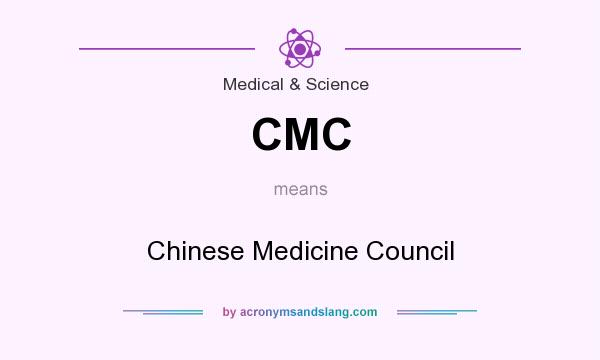 What does CMC mean? It stands for Chinese Medicine Council