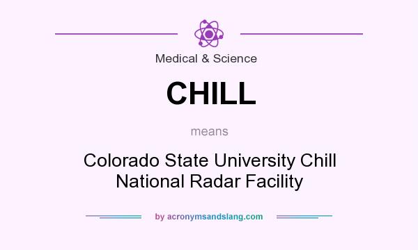 What does CHILL mean? It stands for Colorado State University Chill National Radar Facility