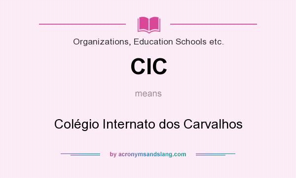 What does CIC mean? It stands for Colégio Internato dos Carvalhos