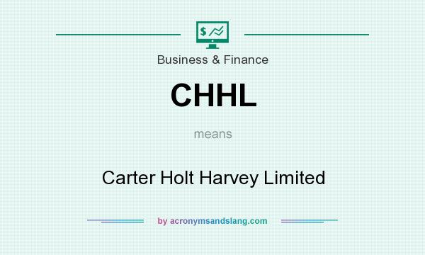 What does CHHL mean? It stands for Carter Holt Harvey Limited