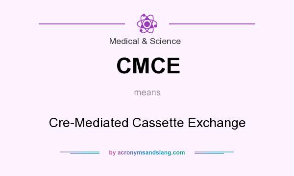 What does CMCE mean? It stands for Cre-Mediated Cassette Exchange