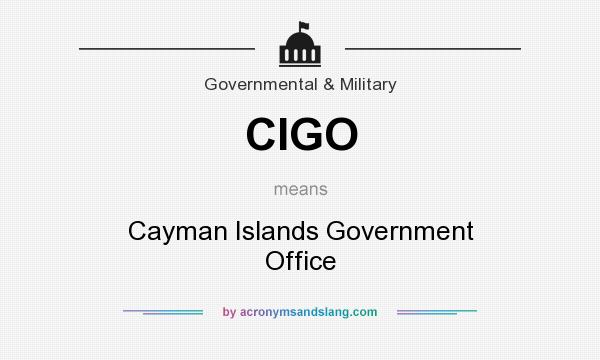 What does CIGO mean? It stands for Cayman Islands Government Office