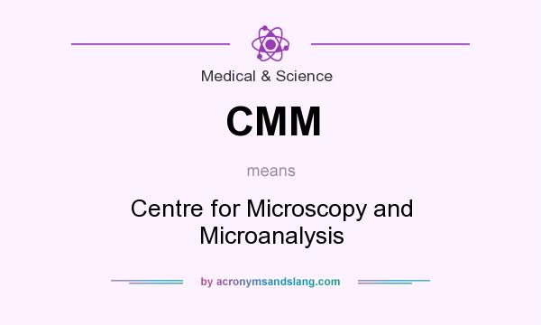 What does CMM mean? It stands for Centre for Microscopy and Microanalysis
