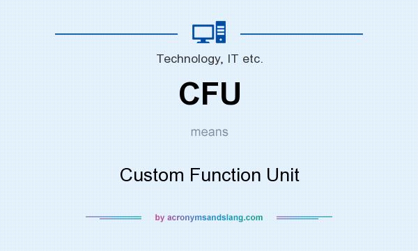 What does CFU mean? It stands for Custom Function Unit