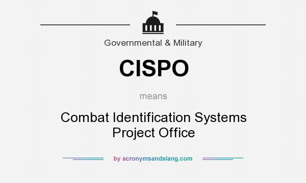 What does CISPO mean? It stands for Combat Identification Systems Project Office