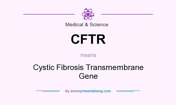 What does CFTR mean? It stands for Cystic Fibrosis Transmembrane Gene