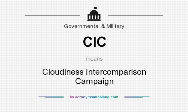 What does CIC mean? It stands for Cloudiness Intercomparison Campaign