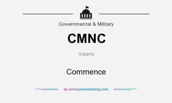What does CMNC mean? It stands for Commence