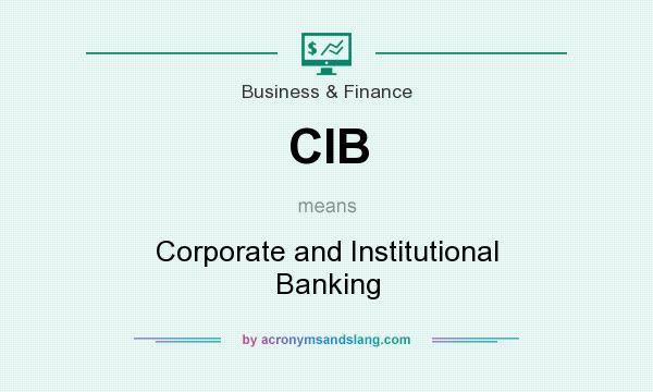 What does CIB mean? It stands for Corporate and Institutional Banking