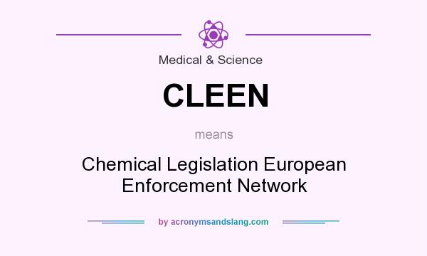 What does CLEEN mean? It stands for Chemical Legislation European Enforcement Network