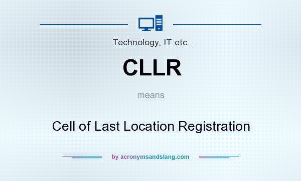 What does CLLR mean? It stands for Cell of Last Location Registration