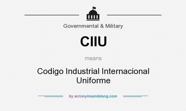 What does CIIU mean? It stands for Codigo Industrial Internacional Uniforme