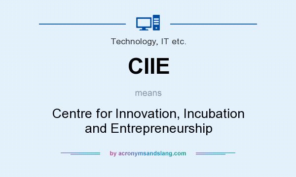 What does CIIE mean? It stands for Centre for Innovation, Incubation and Entrepreneurship