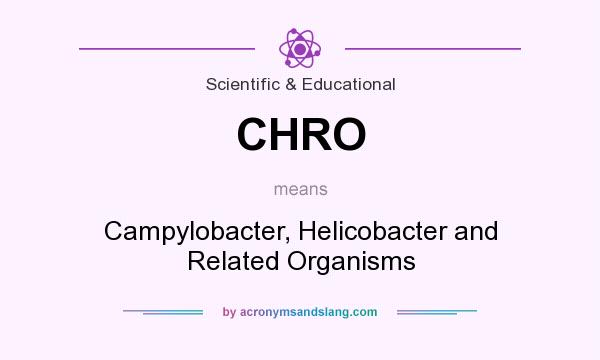 What does CHRO mean? It stands for Campylobacter, Helicobacter and Related Organisms