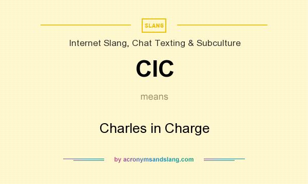 What does CIC mean? It stands for Charles in Charge