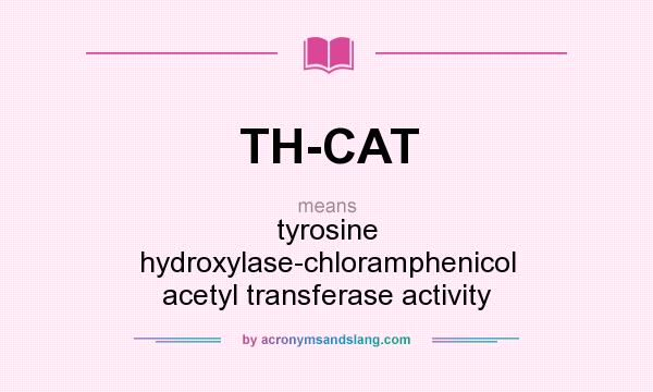 What does TH-CAT mean? It stands for tyrosine hydroxylase-chloramphenicol acetyl transferase activity