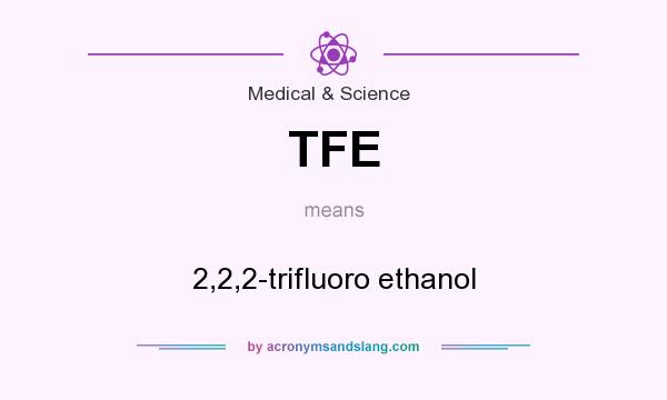What does TFE mean? It stands for 2,2,2-trifluoro ethanol