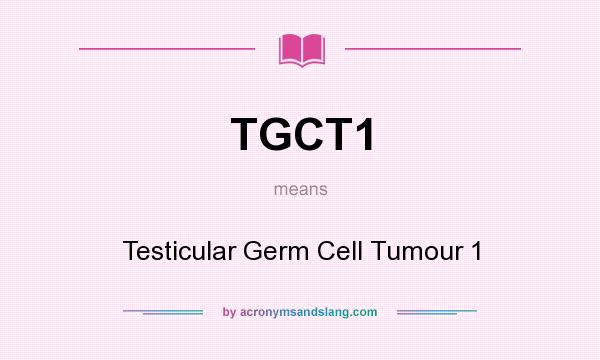What does TGCT1 mean? It stands for Testicular Germ Cell Tumour 1