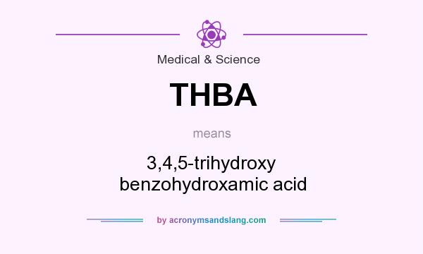 What does THBA mean? It stands for 3,4,5-trihydroxy benzohydroxamic acid