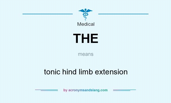 What does THE mean? It stands for tonic hind limb extension