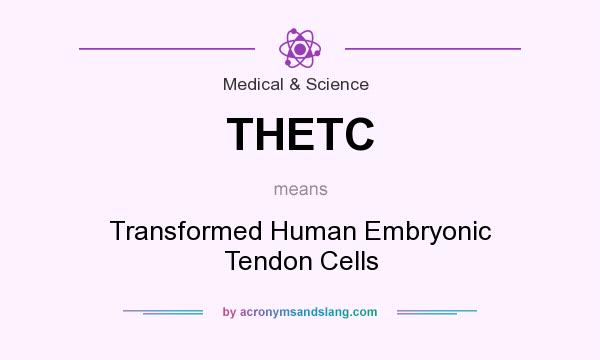 What does THETC mean? It stands for Transformed Human Embryonic Tendon Cells