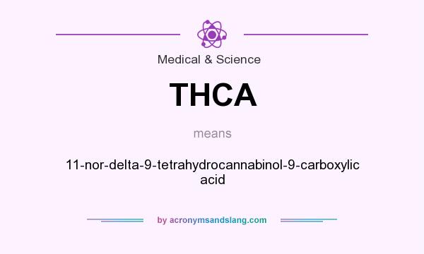 What does THCA mean? It stands for 11-nor-delta-9-tetrahydrocannabinol-9-carboxylic acid
