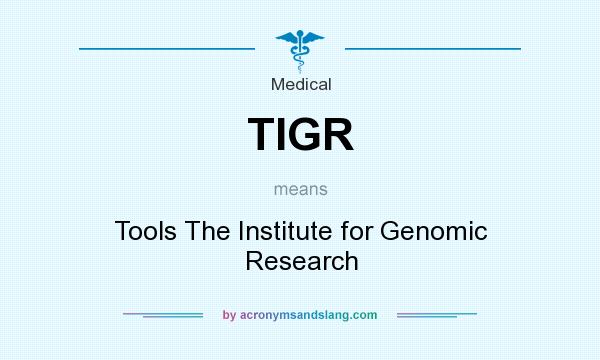 What does TIGR mean? It stands for Tools The Institute for Genomic Research