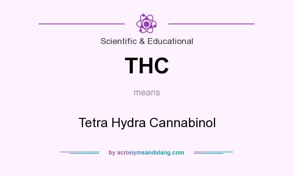 What does THC mean? It stands for Tetra Hydra Cannabinol